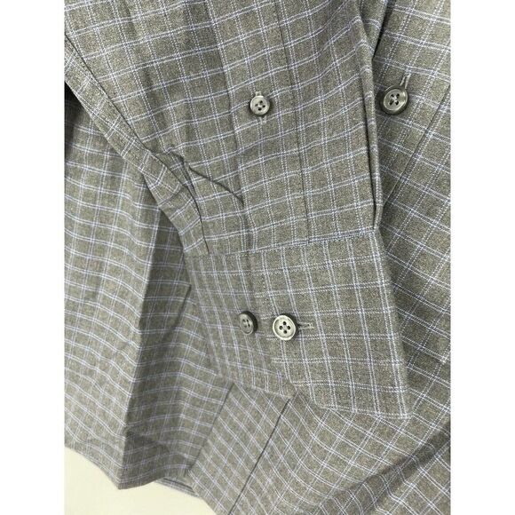 Southern Tide Classic Fit Medium Grey Plaid Button Long Sleeve Shirt - Picture 5 of 7